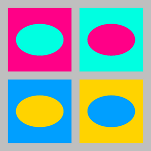 Color opponent process theory contrast of complementary colors (corrected)