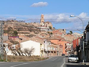 Corbera d'Ebre, with the Old Town above