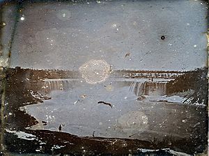 Daguerrotype of Niagara Falls by Hugh Lee Pattinson 1840