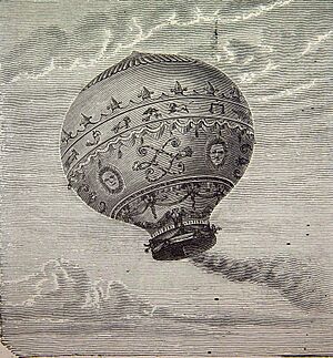 El mundo físico, 1882 "Primera ascensión aerostática de Pilatre de Roziers y de Arlandes el 21 de noviembre de 1783". (4031001655)