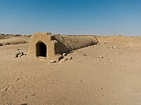 Exterior of one of the ancient Nubian tombs at El-Kurru near Karima