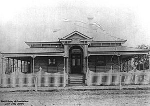 Facade of the Queensland National Bank Charleville circa 1889
