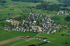 Niederhelfenschwil village from the air