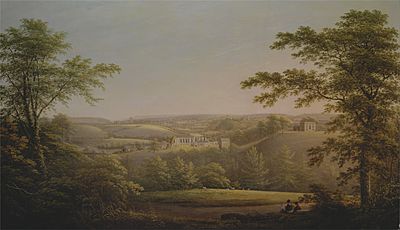 George Cuitt - Easby Hall and Easby Abbey with Richmond, Yorkshire in the Background - Google Art Project