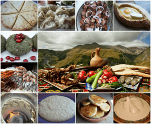 Georgian Cuisine Collage
