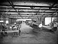 Interior of De Havilland aircraft factory, Rongotai, Wellington, 1939 or 1940