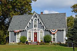 The John Wesley Mason Gothic Cottage, a historic site in the township