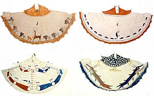 Kiowa tipis with designs
