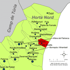 Location in Horta Nord comarca
