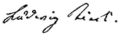 Ludwig Tieck signature