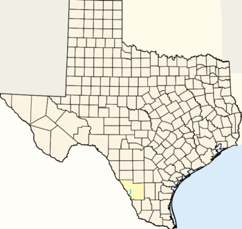 Map of Texas Highlighting Chacon Creek.png