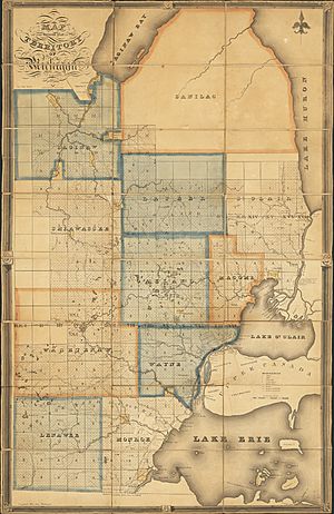 Map of the surveyed part of the territory of Michigan 1825