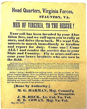Men of Virginia to the Rescue! (May 1861)