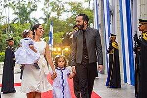 Nayib Bukele with his family, 2024