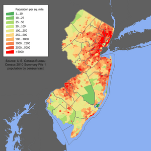 New Jersey Population Map