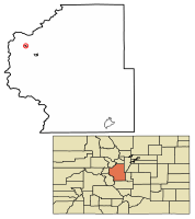 Location of the Town of Alma in Park County, Colorado.