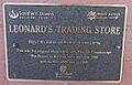 Plaque, Leonard's trading store, 69 Dragon Street, Warwick, 2015
