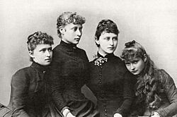 Princesses Irene, Victoria, Elisabeth and Alix of Hesse and by Rhine