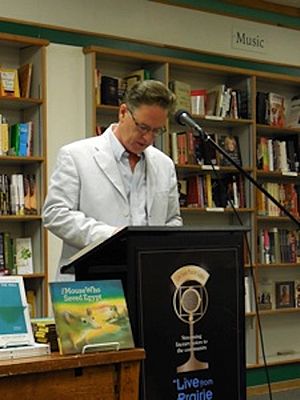 Reading at Prairie Lights bookstore, Iowa City, Iowa, 2016