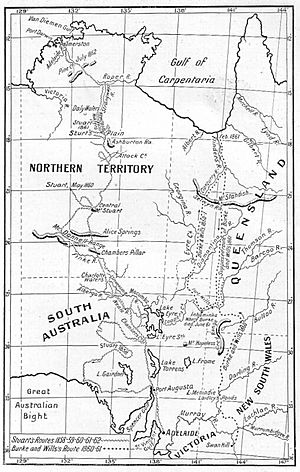 Routes of John McDouall Stuart