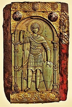 Saint George Medieval Icon from 11th Century Vatoped Monastery