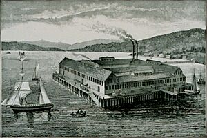 Salmon cannery at Astoria, Oregon (retouched)