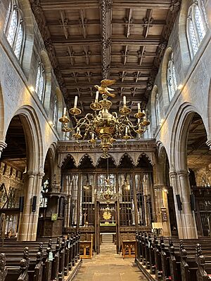 St Helen's Church, Sefton – nave and chancel screen