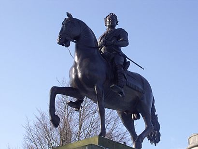 Statue of King George I outside The Barber Institute of Fine Arts.JPG