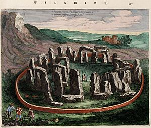 Stonehenge - Wiltonia sive Comitatus Wiltoniensis; Anglice Wilshire (Atlas van Loon)