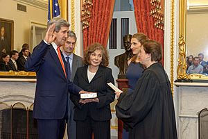 Supreme Court Justice Kagan Swears in Secretary Kerry (1)