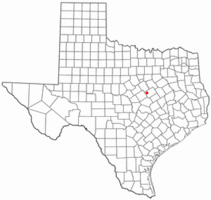 Location of Crawford, Texas