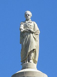 Washington Monument, Baltimore, Statue of George Washington by Enrico Causici (cropped)