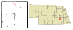 Location of Benedict, Nebraska