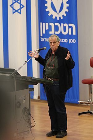 Aaron Ciechanover Speaking at the Technion, February 2018.jpg