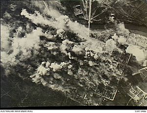 Aerial photo of bombing of Podgorica