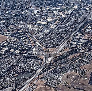 Aerial view of Santa Teresa district in San Jose