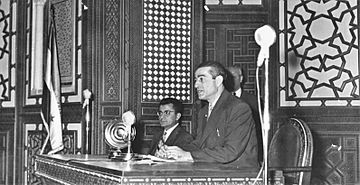Akram Al-Hourani Speaker of the Parliament 