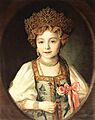 Alexandra Pavlovna of Russia in Russian dress by anonim (1790s, Gatchina)
