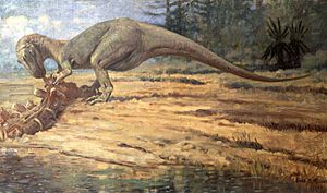 Allosaurus eating