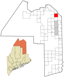 Location of Cyr Plantation, Maine