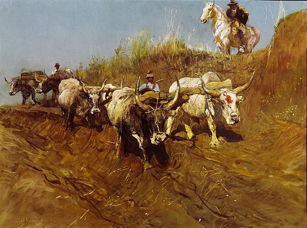Artgate Fondazione Cariplo - Sartorio Giulio Aristide, L'aratura di novembre o Buoi all'aratro (Vedute della campagna romana)