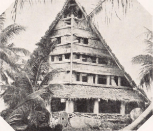 Assembly house at Yap island in 1932