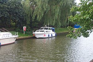 Boats Moored on the Fossdyke at Saxilby - geograph.org.uk - 70781