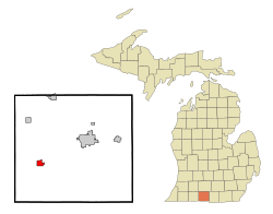 Location of Bronson, Michigan