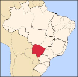 Location of State of Mato Grosso do Sul in Brazil