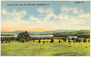 Caspian Lake from the golf links, Greensboro, Vt (69091)