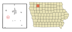 Location of Royal, Iowa