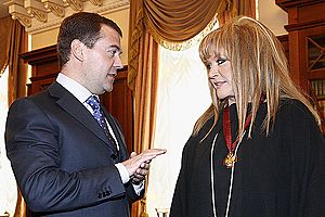 Dmitriy Medvedev with Alla Pugacheva