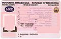 Driving license Macedonia front