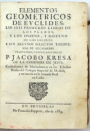 Elementos geometricos de euclides portada 1689